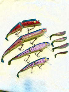 fish lure striper Nomad Tackle Striped Bass Inshore Bundle the faster itll sink in a current Rockfish Striper Candy Chain -